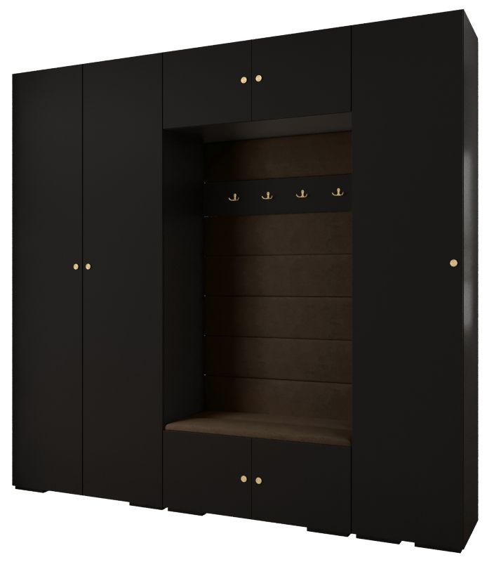 Garderoba do przedpokoju Abiks INOVA 2 Z8 czarny+złoty+manila04 1 szt.
