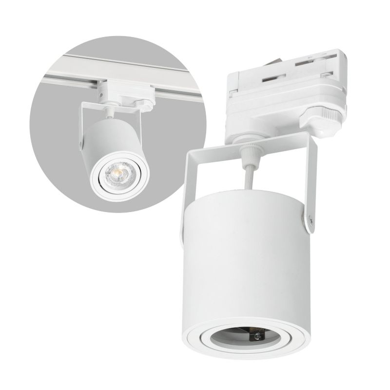 Oprawa do szynoprzewodu 3-fazowego Kobi GU10 biała 1szt.