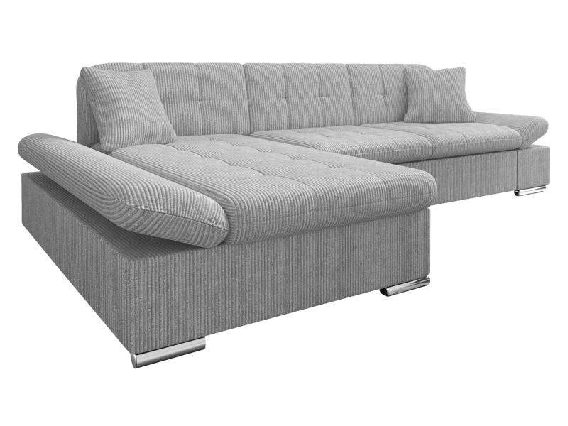 Narożnik z funkcją spania MIRJAN 24 Malwi Sztruks lewy jasny szary 1 szt.