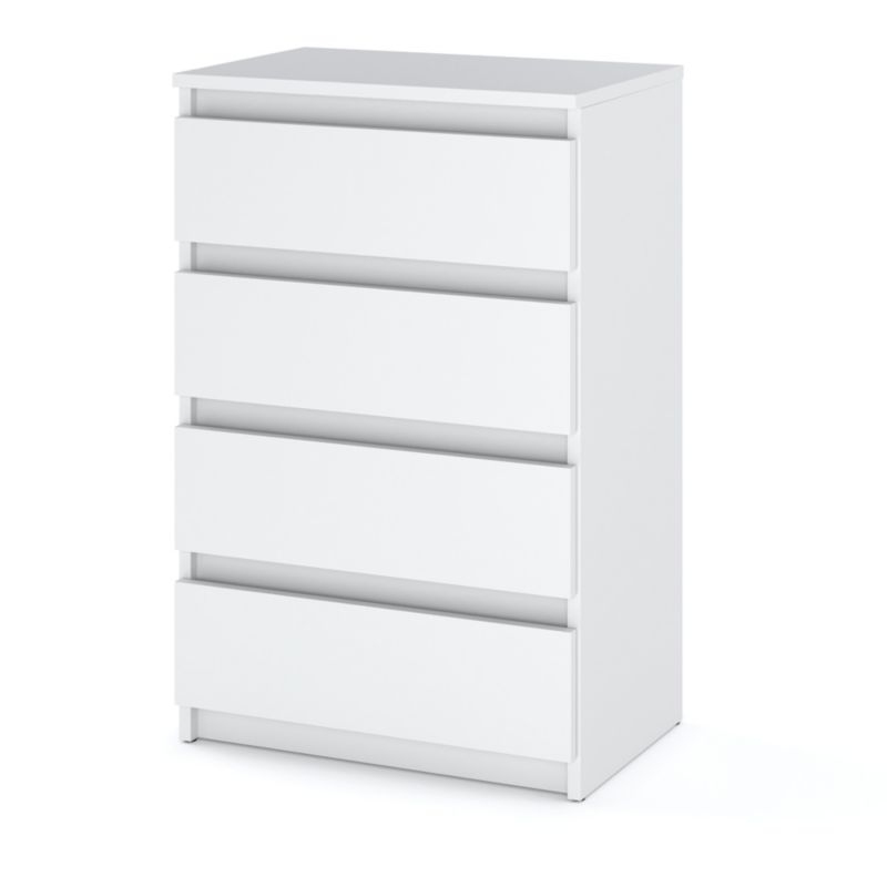 Komoda Hurtownia-Mebli Szuflady 4 Hugo Mała 60cm Biały Mat Biały Mat 60x33.5x92.5 cm 1szt.