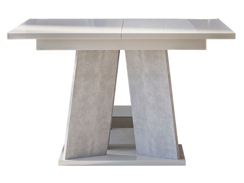 Stół rozkładany MIRJAN 24 Mufo biały połysk/beton 1 szt.