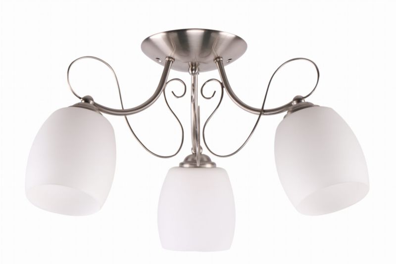Żyrandol Candellux Amba chromowany-biały wym: 26 x 56 x 56 cm 3xE27 x 40W 1 szt.
