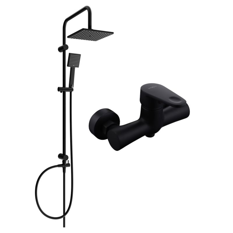 Zestaw prysznicowy Mexen Kama czarny