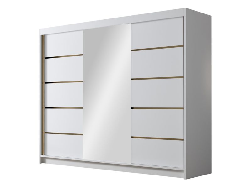 Szafa MIRJAN 24 z lustrem Amber VI 250 biały 1 szt.