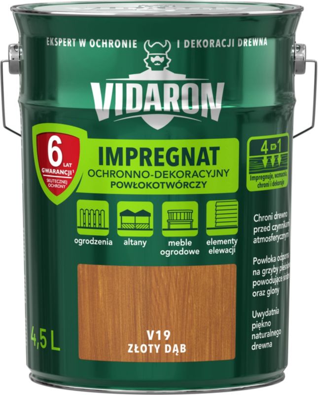 Impregnat do drewna Vidaron złoty dąb 4,5 l