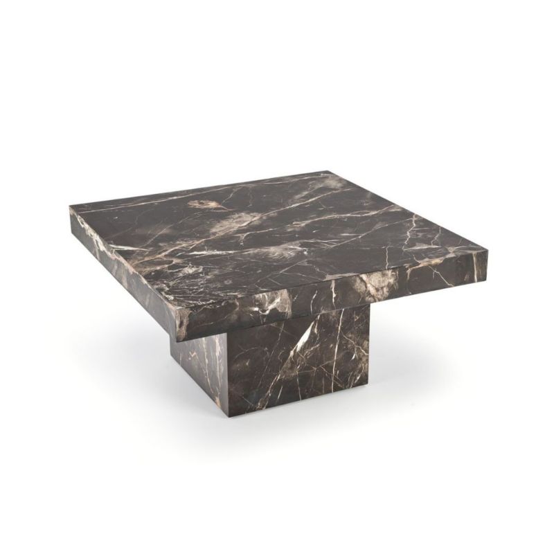 Stolik kawowy Halmar MONOLIT 80x80 czarny marmur 1 szt.