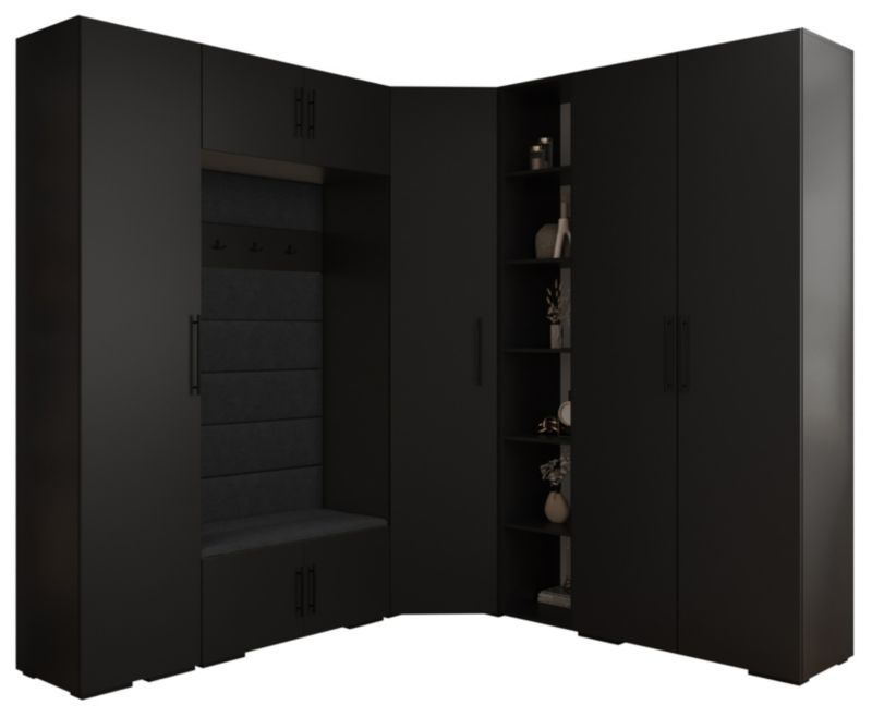 Garderoba do przedpokoju Abiks INOVA 3 Z2 czarny+czarny+manila18 1 szt.