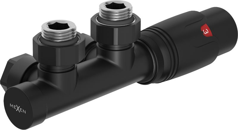 Zestaw termostatyczny kątowy Mexen G00 czarny W907-900-70 1 szt.