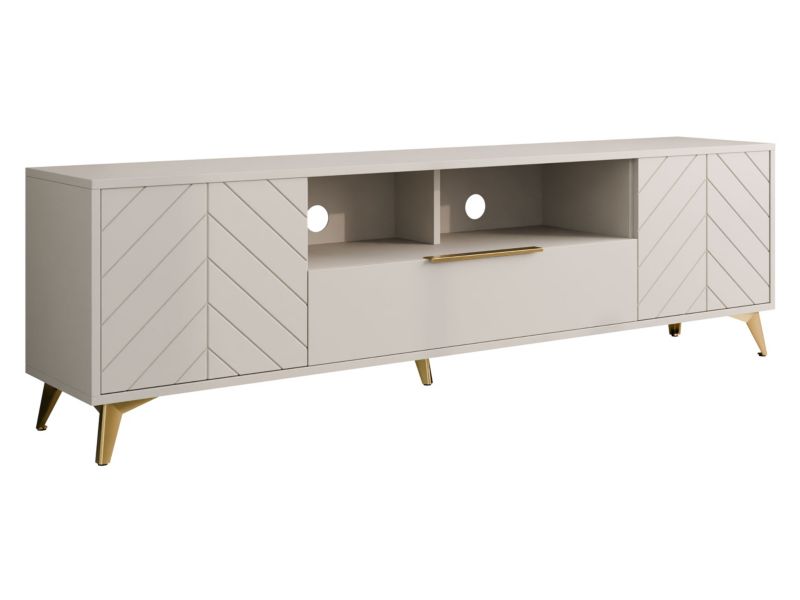 Szafka RTV MIRJAN 24 do salonu Xylix 2D1SZ beż piaskowy 1 szt.