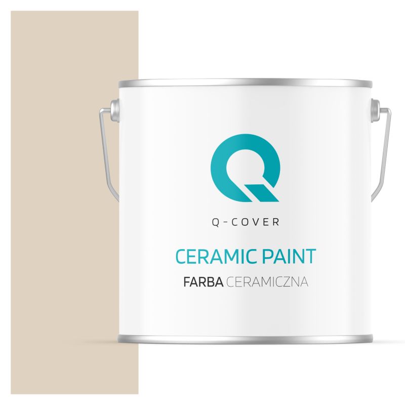 Farba Ceramiczna Do Ścian i Sufitów Q-Cover Beżowy jasny H4164 Głęboki Mat 5L