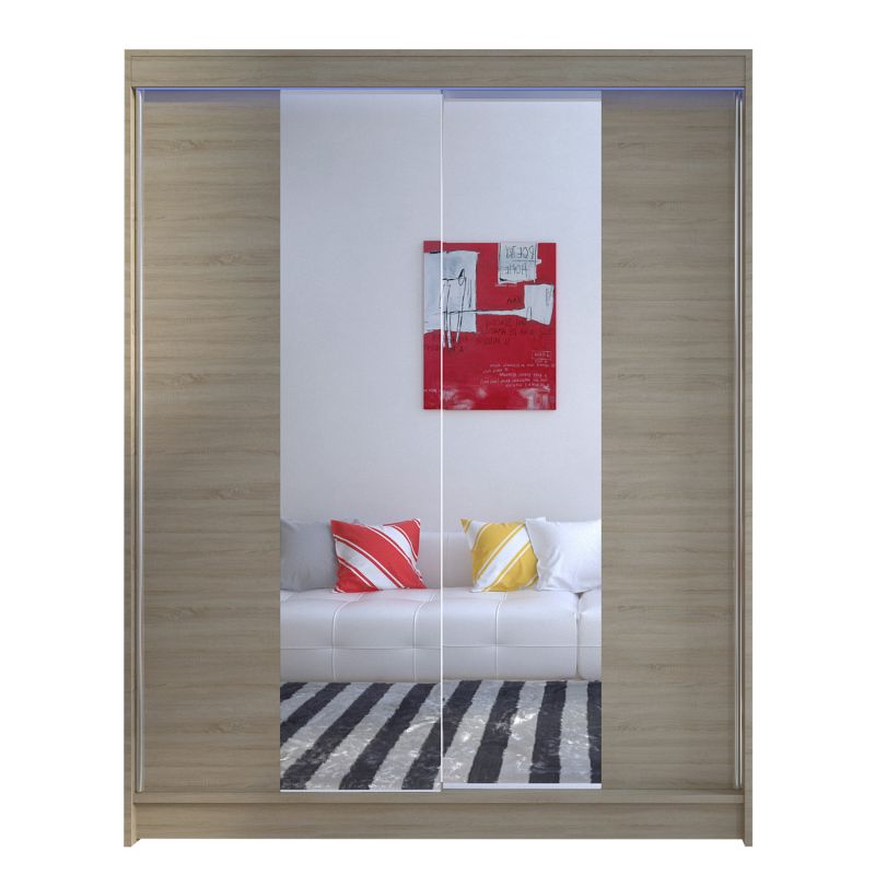 Szafa MIRJAN 24 z drzwiami przesuwnymi Camino II z oświetleniem RGB dąb sonoma 1 szt.