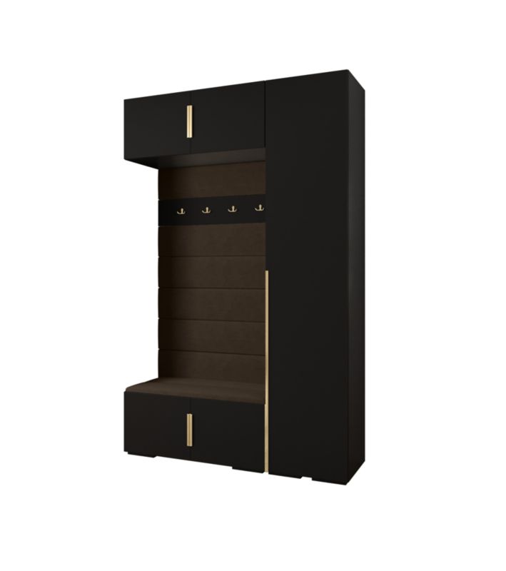 Garderoba do przedpokoju Abiks INOVA 1 Z19 czarny+złoty+manila04 1szt.