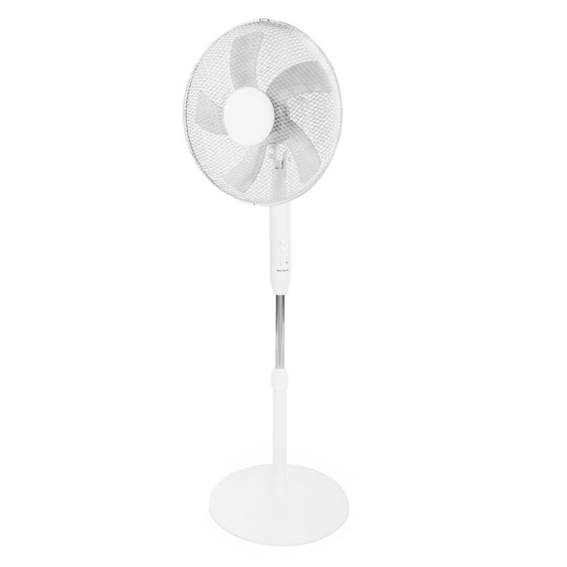 Wentylator podłogowy Bauerkraft stojący 5 łopatek 3 tryby regulacja 45W biały 1 szt.