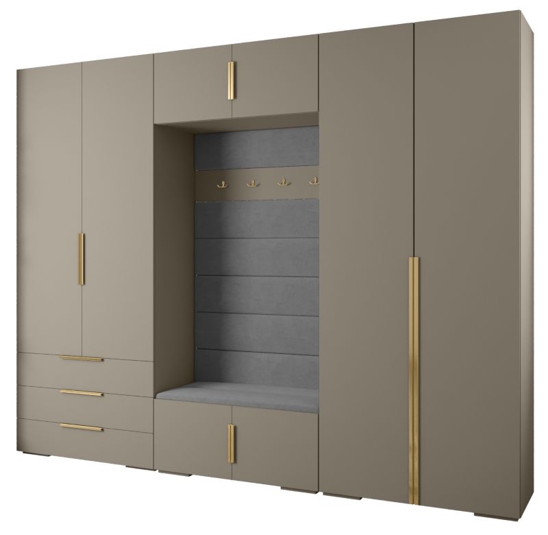 Garderoba do przedpokoju Abiks INOVA 1 Z14 kaszmir+złoty+manila16 1szt.