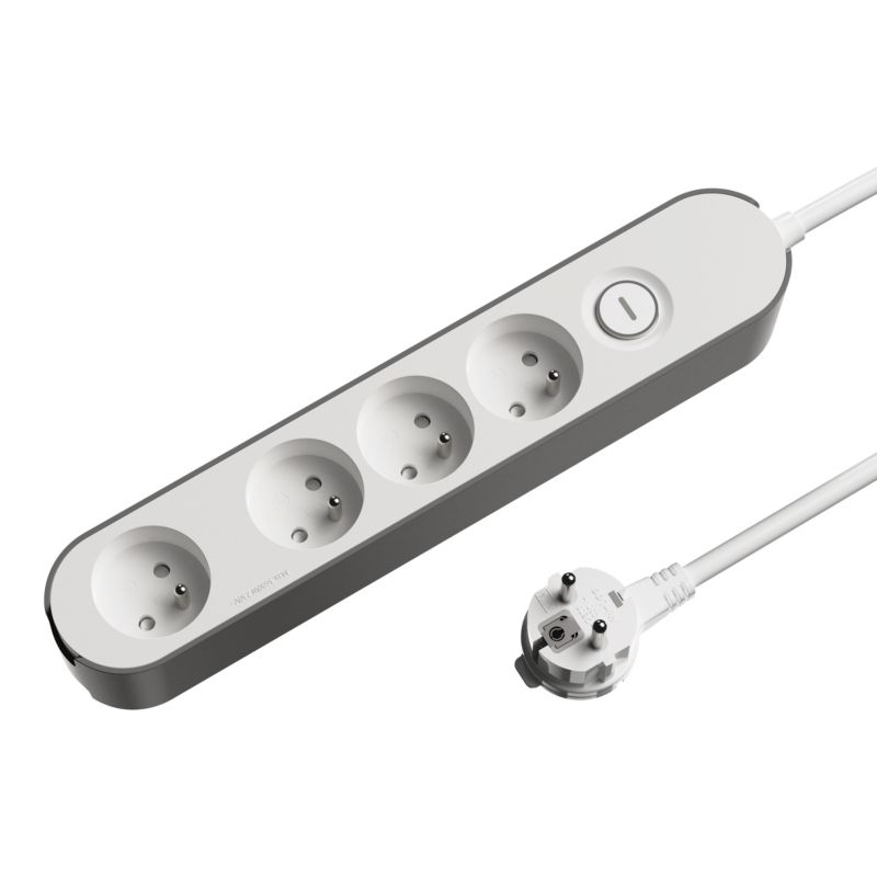 Przedłużacz Jacobsen 4 gniazda z włącznikiem i uziemieniem 1,5 m