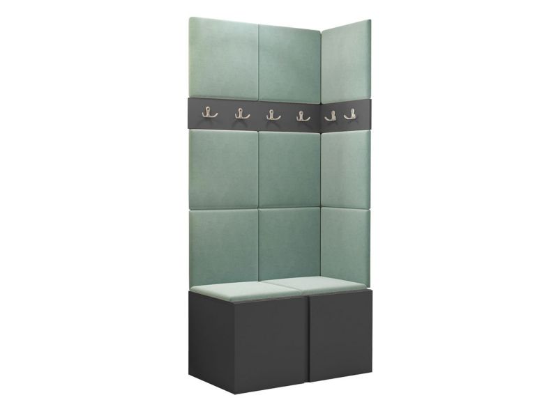 Garderoba MIRJAN 24 Orion I grafit + miętowy 1 kpl.