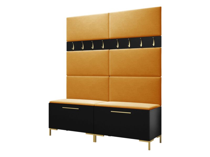 Garderoba MIRJAN 24 Zilion II czarny + żółty 1 kpl.