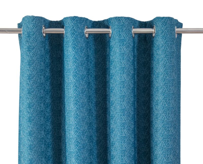 Zasłona GoodHome Mondrian 135 x 260 cm ciemnoniebieska