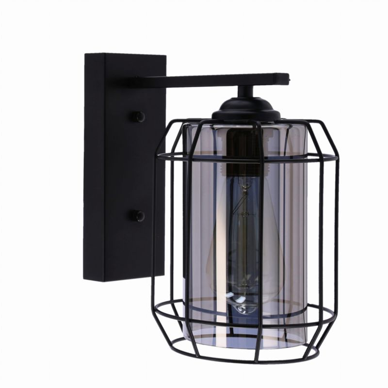 Kinkiet ścienny Candellux Jonera czarny-dymiony 1 x E27 x 40W IP20 wym: 24 x 23 x 15 cm - 1 szt.