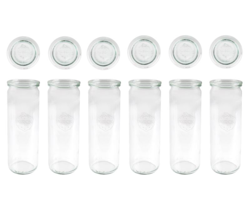 Słoiki MODO24 Weck 600 ml fi 60 cylinder szklane wieka 6 kpl.
