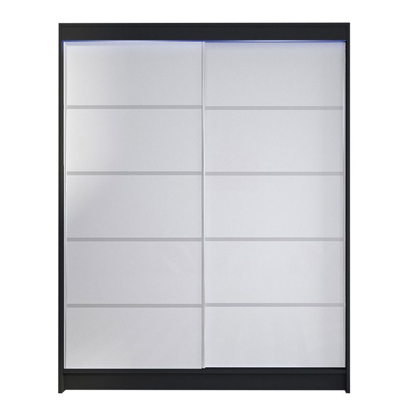 Szafa MIRJAN 24 z drzwiami przesuwnymi Camino IV z oświetleniem RGB czarny/biały 1 szt.