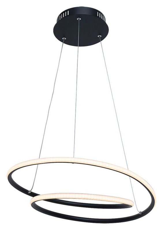 Żyrandol Rabalux Meridia czarny matowy-biały LED 40W 3000K 2900lm wym: 120 x 46 x 46 cm aluminium - 1 szt.