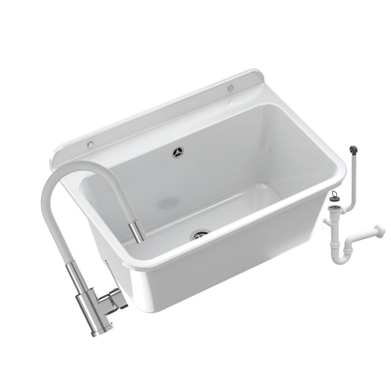 Zlewozmywak Gospodarczy Granitan Large z Baterią Grado i Syfonem 1 kpl.