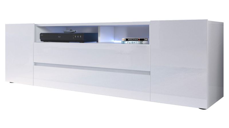 Szafka RTV MIRJAN 24 Sound biały/biały połysk 1 szt.