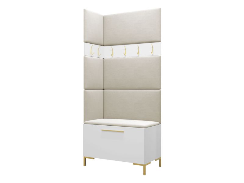 Garderoba MIRJAN 24 Zilion IV biały + beżowy 1 kpl.