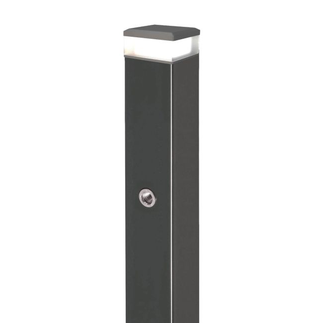 Słupek bramowy 10 x 10 x 220 cm z lampą LED antracyt