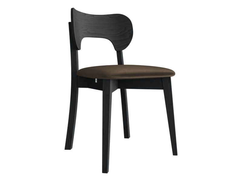 Krzesło MIRJAN 24 tapicerowane KT64 czarny/ciemny 1 szt.