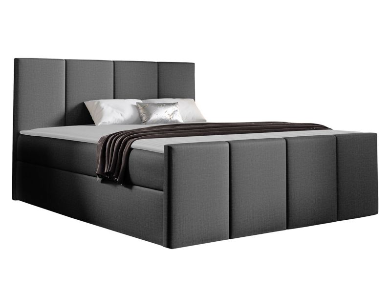 Łóżko kontynentalne MIRJAN 24 Lars 140x200 szary 1 szt.