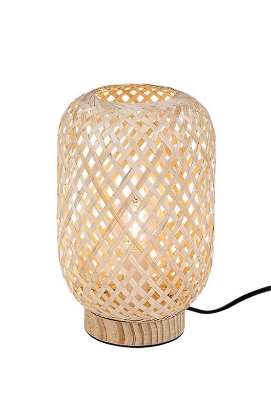 Lampa stołowa Rabalux Alinafe naturalna 1 x E14 x 25W IP20 wym: 24 x 15.5 x 15.5 cm drewno - 1 szt.