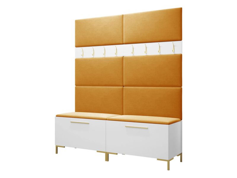 Garderoba MIRJAN 24 Zilion II biały + żółty 1 kpl.