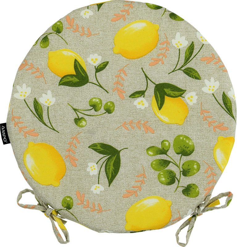 Poduszka na krzesło okrągłe poduszka okrągła AMPO beżowy żółty 1 szt.