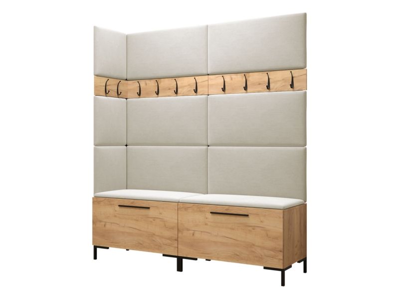 Garderoba MIRJAN 24 Zilion V dąb craft + beżowy 1 kpl.