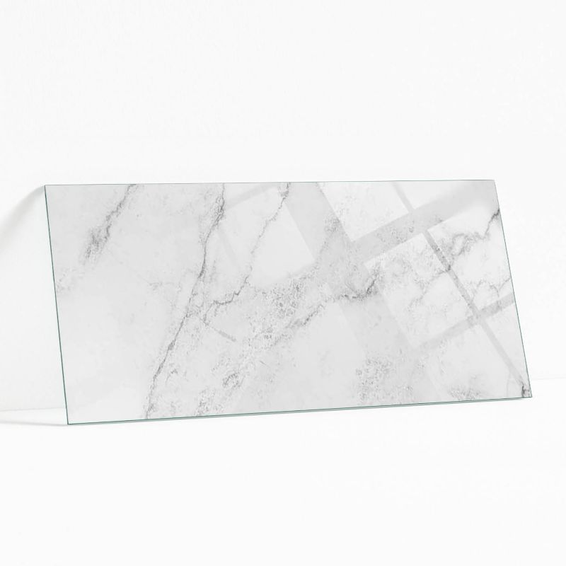 Blat Szklany z Nadrukiem Wallfluent 125x50 cm Marmurowy design na powierzchni 1 szt.