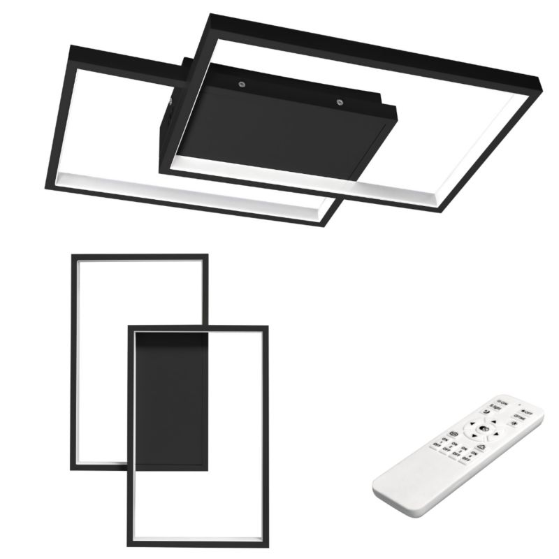 Żyrandol LED MasterLED Galaxis Polaris lampa sufitowa z pilotem 42x30x6 cm 45W czarny 1 szt.