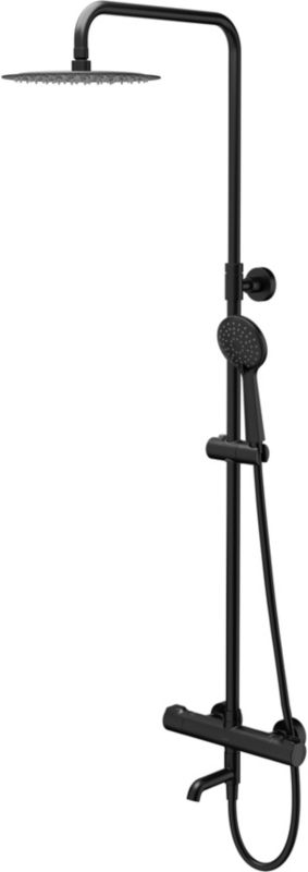 Zestaw prysznicowy Cersanit City czarny z termostatem SafeTouch 1 szt.