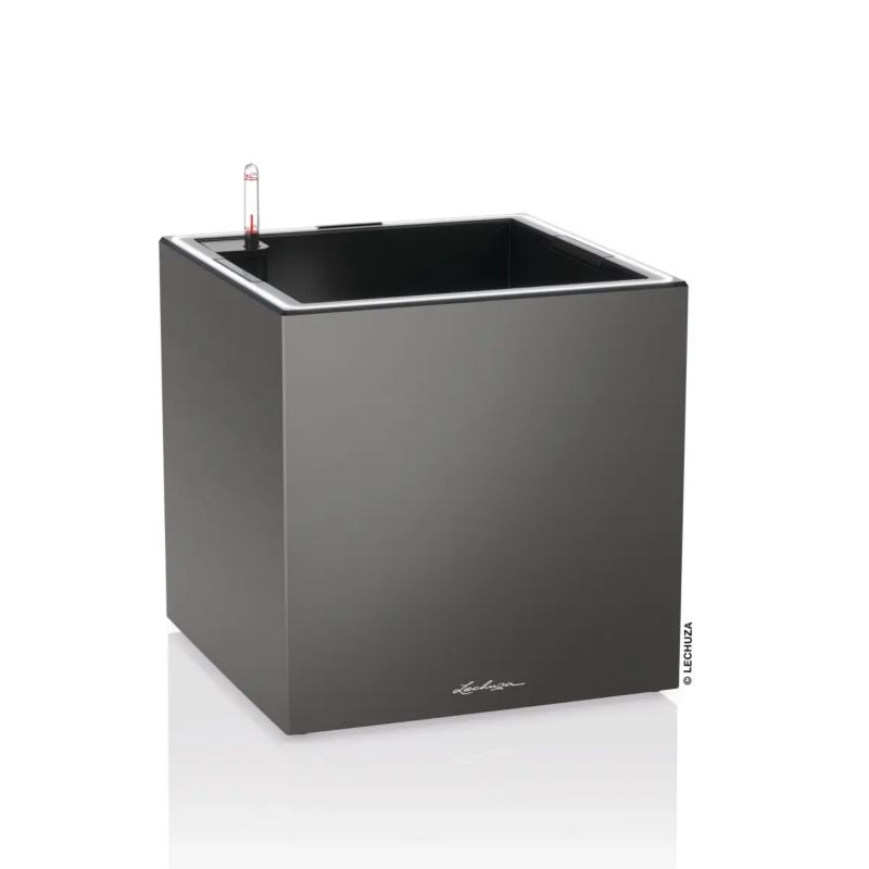 Doniczka Lechuza Do Domu Na Taras CANTO Kostka 40 LED antracyt metalik 1 szt