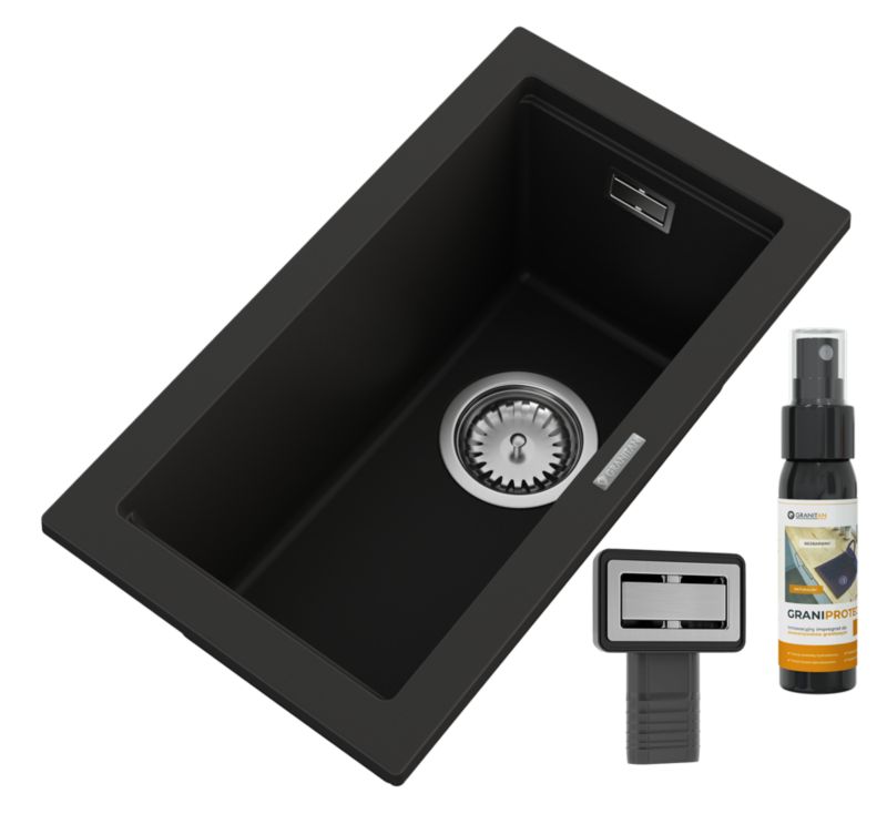 Zlewozmywak Granitowy Granitan Tuga28 Podwieszany z Syfonem 1kpl.