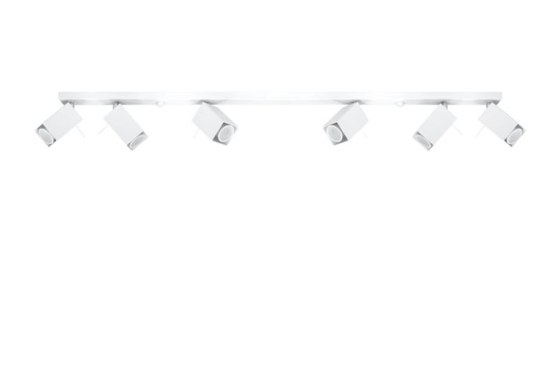 Spot Sollux Lighting Merida biały chromowany 6 x GU10 x 40W IP20 wym: 120 x 120 cm - 1 szt.