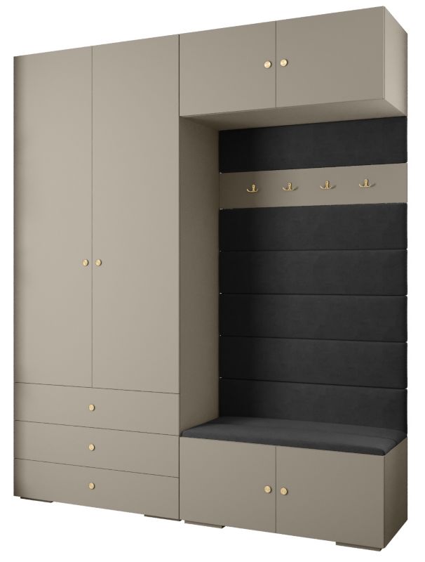 Garderoba do przedpokoju Abiks INOVA 2 Z12 kaszmir+złoty+manila18 1 szt.