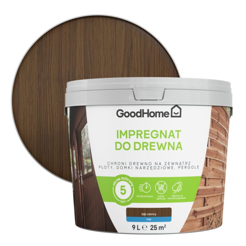 Impregnat do drewna GoodHome dąb ciemny 10 l