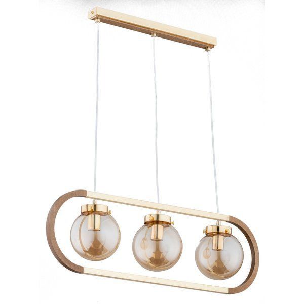 Lampa wisząca Alfa Rino złota wym: 80 x 68 x 15 cm 3xE14 x 10W 1 szt.