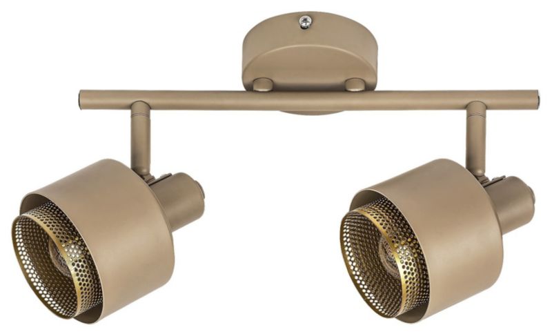 Kinkiet ścienny Rabalux Fedora jasny brązowo-złoty 2 x E14 x IP20 wym: 15 x 30,5 x 17 cm - 1 szt.