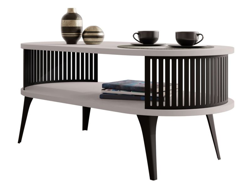 Stolik kawowy owalny MIRJAN 24 Roenni czarny/kaszmir 1 szt.