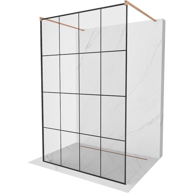 Ścianka prysznicowa Mexen Kioto czarny wzór 150 x 200 cm 800-150-002-65-77 1 szt.