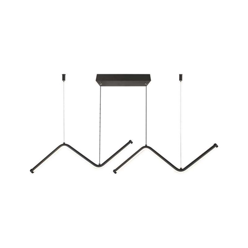 Lampa wisząca V-TAC Vt-6129 czarna wym: 5,5 x 100 x 100 cm wbudowany LED 12W 1 szt.