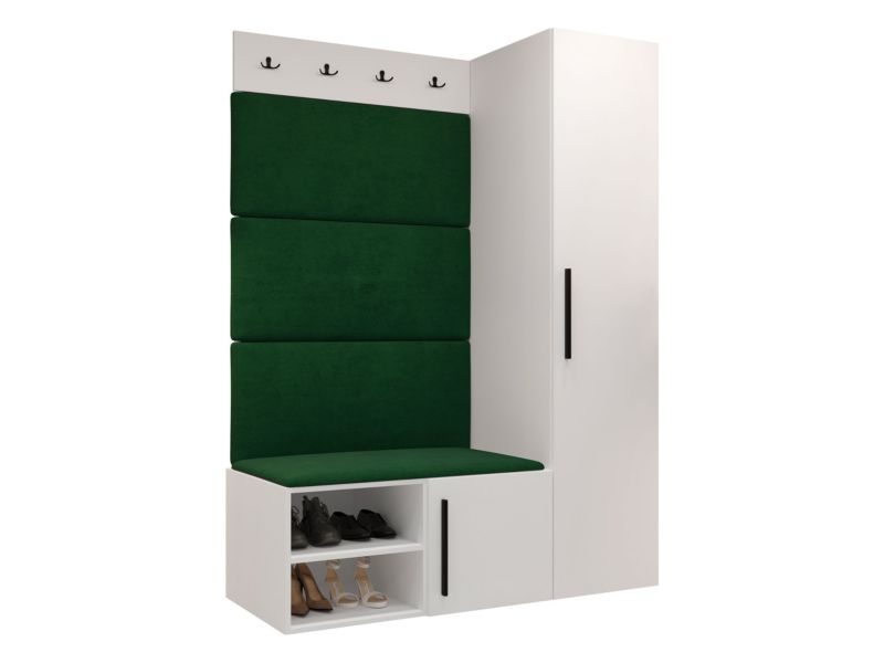 Garderoba MIRJAN 24 Medi II biały + zielony 1 kpl.